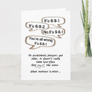 Behaltend Punktepickleball-Geburtstagskarte Karte
