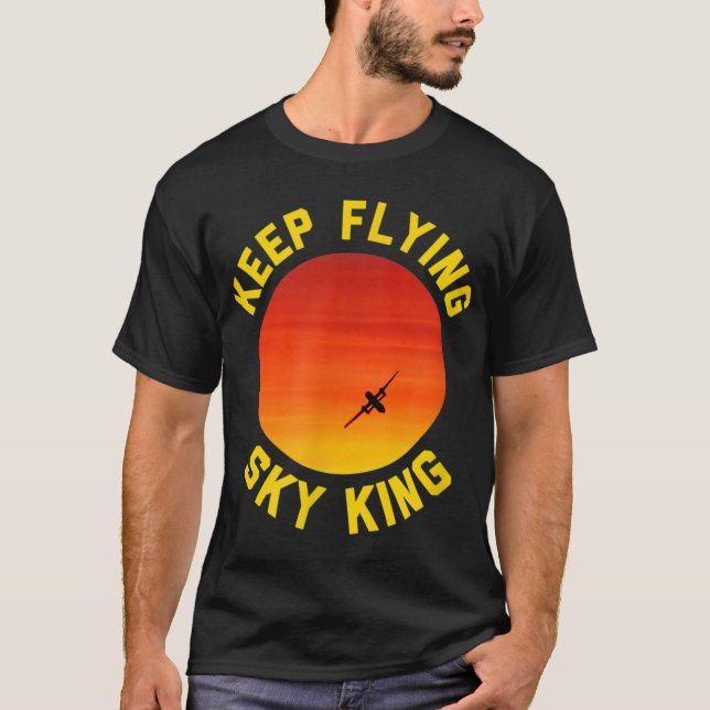Behaltend Sky King - Luftfahrzeug T-Shirt (Vorderseite)