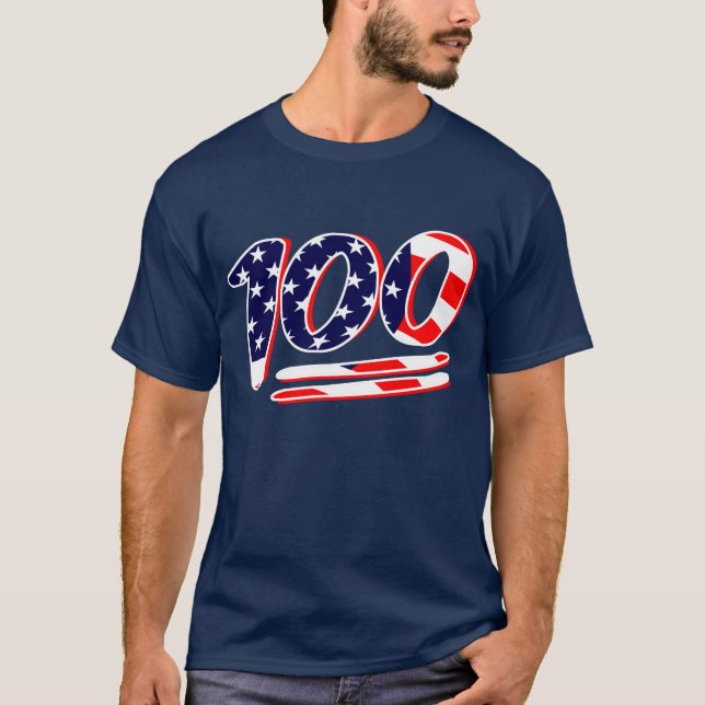 Behaltend USA 100 T-Shirt (Vorderseite)
