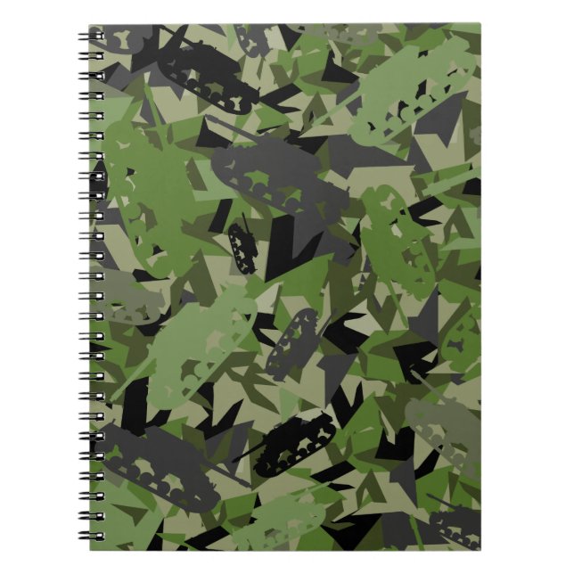 Behälter-Armee-Tarnungs-Notizbuch Notizblock (Vorderseite)