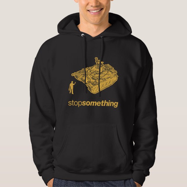 Behälter-Mann "Halt etwas" T - Shirt (Vorderseite)