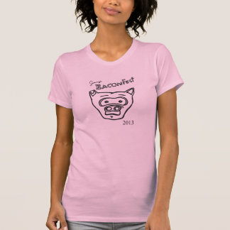 Behälter-Rosa der Damen-BaconFest T-Shirt