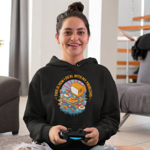 Behandeln Sie Ihre Probleme - Video-Spiel im Retro Hoodie