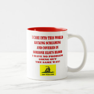 BEHANDELN SIE MICH NICHT ZWEIFARBIGE TASSE