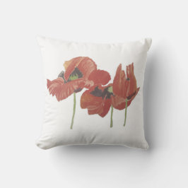 BEHANDELTE RED POPPY-BLUME STILISCH KISSEN