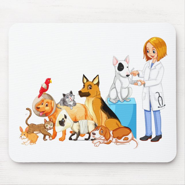 Behandelte tierärztliche Hunde Mousepad (Vorne)
