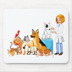 Behandelte tierische Hunde Mousepad