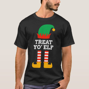 Behandle deinen Elf Weihnachten Xmas Lustiger Witz T-Shirt
