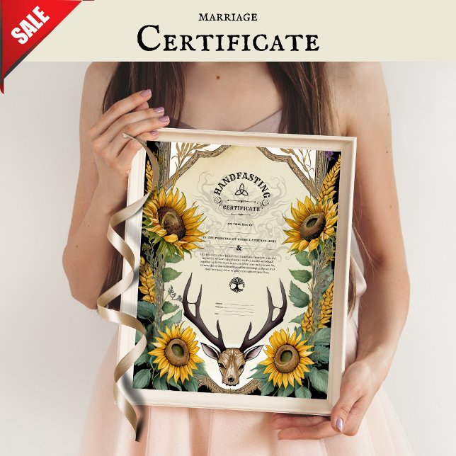 BEHANDLUNG DER ZERTIFIKATSTAG ANTLERS PAGAN FLORAL POSTER (Von Creator hochgeladen)