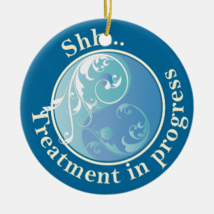 Behandlung im laufenden Yin Yang Door Hanger Keramikornament