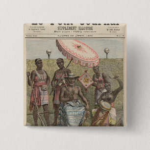 Behanzin König von Dahomey Button