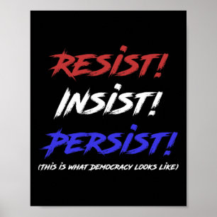 Beharren auf Widerstand - das ist Demokratie Poster