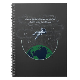 Beharrlichkeit in der Weite Notizblock