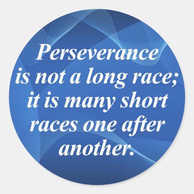 Beharrlichkeit Runder Aufkleber (Vorderseite)