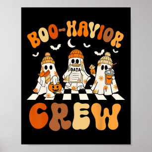 Behavior Analyst Halloween Ein Niedlicher Ghost-Bo Poster