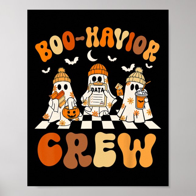 Behavior Analyst Halloween Ein Niedlicher Ghost-Bo Poster (Vorne)