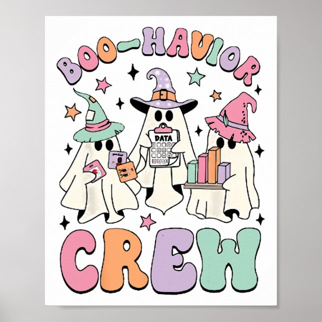 Behavior Analyst Halloween Ein Niedlicher Ghost-Bo Poster (Vorne)