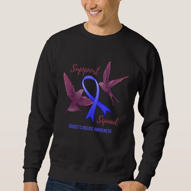 Behcet s Disease Awareness Warrior Survivor Suppor Sweatshirt (Vorderseite)