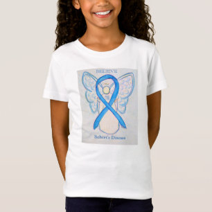 Behcet's Disease Blue Awareness Ribbon Angel Shirt
