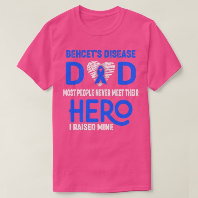 Behcets Disease Vater Die meisten Menschen treffen T-Shirt (Design vorne)