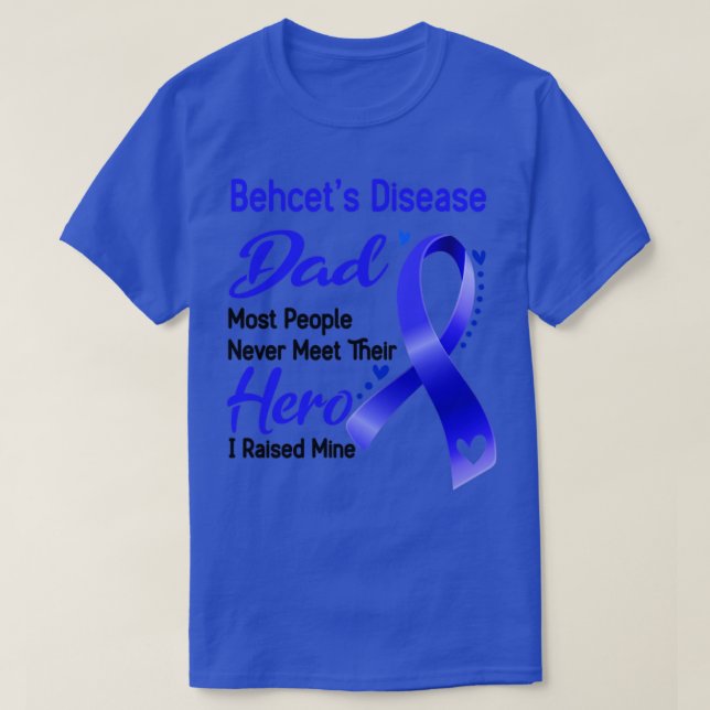 Behcets Disease Vater Die meisten Menschen treffen T-Shirt (Design vorne)