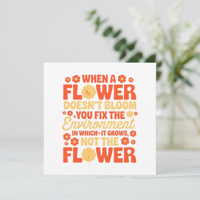 Beheben Sie die Umgebung, nicht die Blume (Stehend Vorderseite)