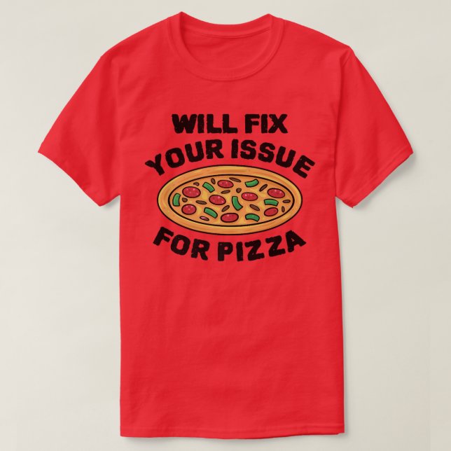 Beheben Sie Ihr Problem beim Pizzaessen Italienisc T-Shirt (Design vorne)