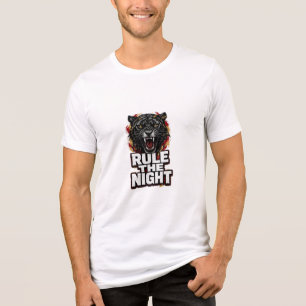 Beherrsche die Nacht Schwarzer Panther Tri-Blend Shirt