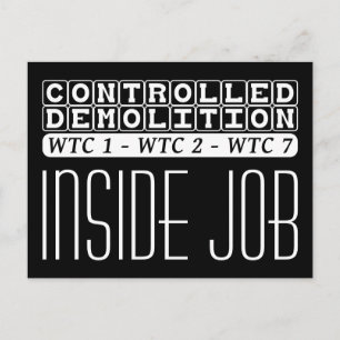 Beherrschte Demolierung WTC-Komplex Inside Job sch Postkarte