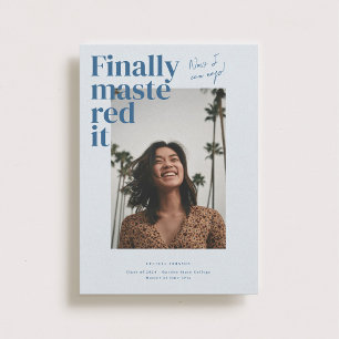 Beherrschte es! Ankündigung von Abschluss Foto