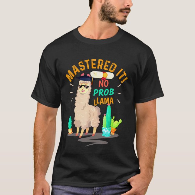 Beherrschte es No Prob Llama-Klasse des Abschlusse T-Shirt (Vorderseite)