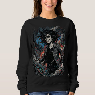Beherrschtes Chaos Punk-Mädchen Urbane Grunge-Re Sweatshirt