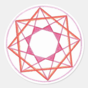 Beherrschungs-Mandala #2 Runder Aufkleber