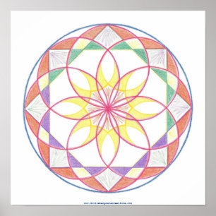 Beherrschungs-Mandala Poster