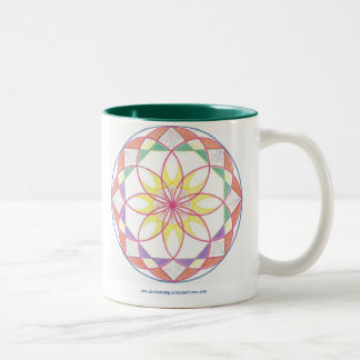 Beherrschungs-Mandala Zweifarbige Tasse
