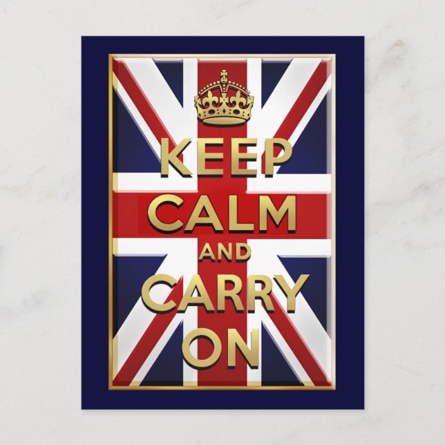 Behieltest Calm Britische Flagge Postkarte (Vorderseite)
