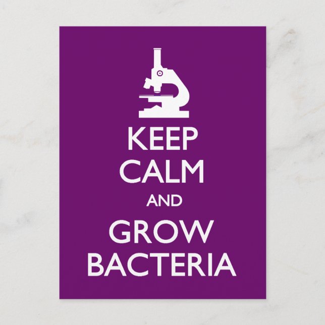 Behieltest Calm Grow Bacteria Postkarte (Vorderseite)