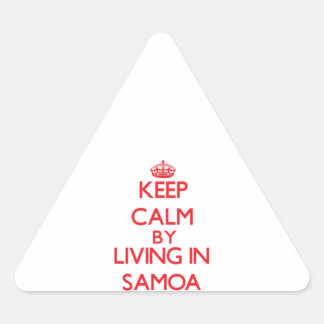 Behieltest der Ruhe durch ein Leben in Samoa Dreieckiger Aufkleber