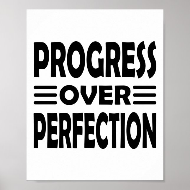 Behieltest Progression | Wachstum vor Perfektion Poster (Vorne)