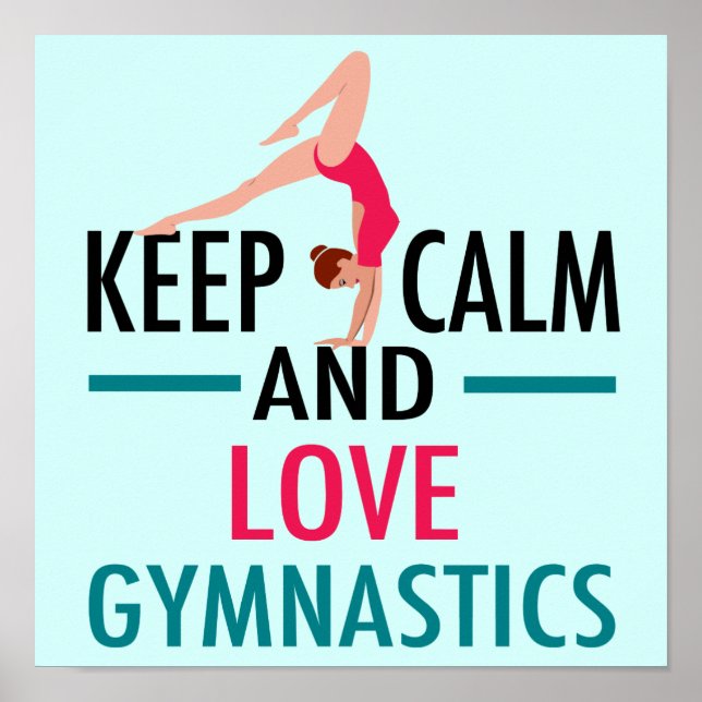 Behieltest Ruhe Liebe Gymnastik Schönes Gymnast Poster (Vorne)