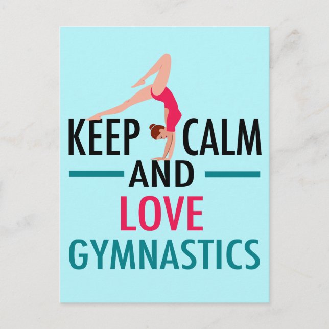 Behieltest Ruhe Liebe Gymnastik Schönes Gymnast Postkarte (Vorderseite)