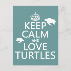 Behieltest Ruhe und Liebe Schildkröten Postkarte