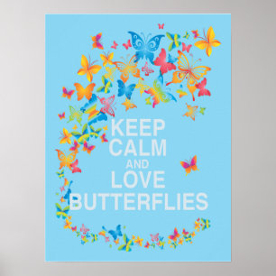 Behieltest Ruhe und Liebe Schmetterlinge Kunst But Poster