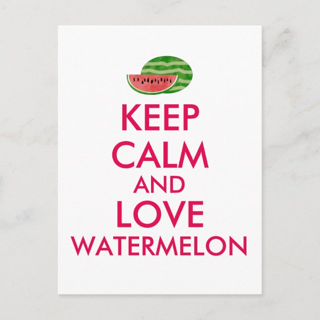 Behieltest Ruhe und Liebe Wassermelon Geeignete Ge Postkarte (Vorderseite)