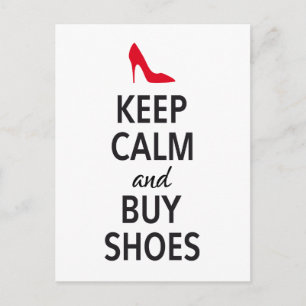 Behieltest und kaufen Schuhe, Wortkunst Postkarte