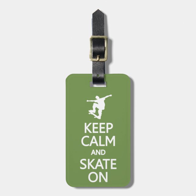 Behieltest und Skate Auf Gepäckanhänger (Vorderseite vertikal)