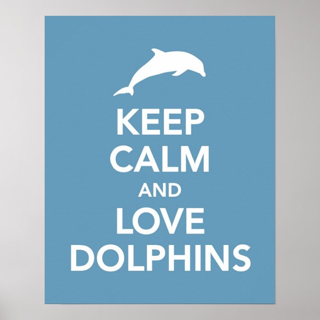 Behieltest von Beruhigung und Liebe Dolphinen Poster (Vorne)
