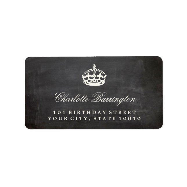 Behieltest von Calm Chalkboard Geburtstagsadressen Adressaufkleber (Vorne)