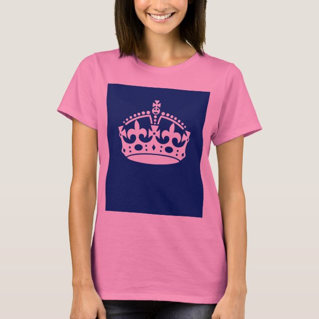 Behieltest von Calm Crown auf Navy Blue Decor T-Shirt (Vorderseite)