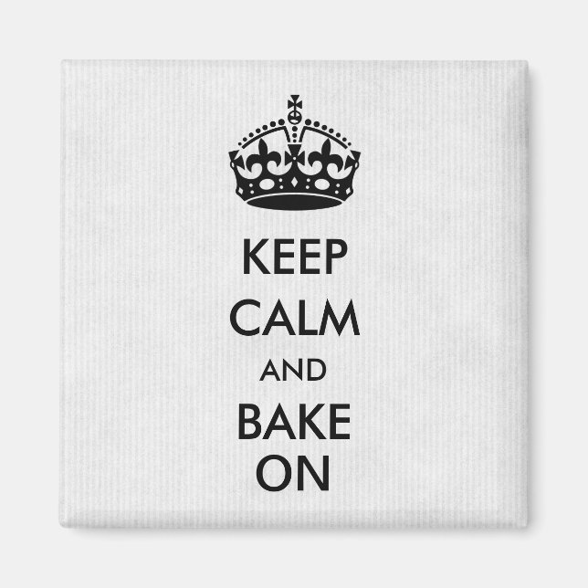 Behieltest von Ruhe und Kuchen auf weißem Kraftpap Magnet (Vorne)